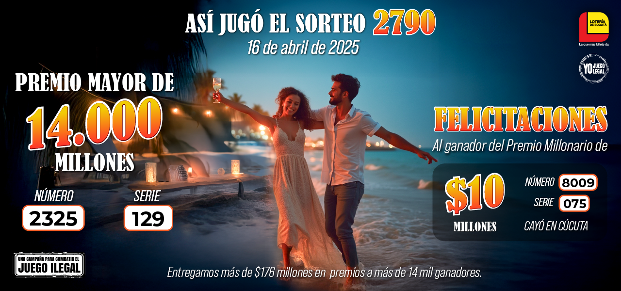 Resultados Sorteo 2790