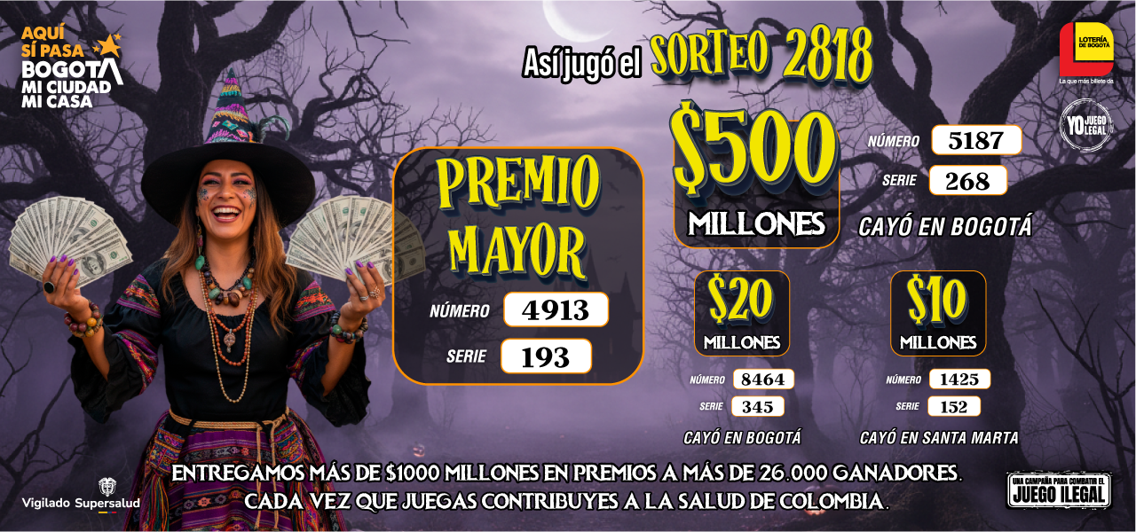 Resultados sorteo 2818