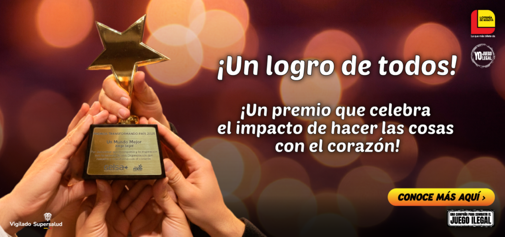 La Lotería de Bogotá fue premiado en los premios TRANSFORMANDO PAÍS 2025
