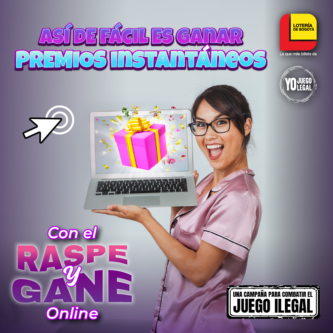 Raspe y gane online, juego legal