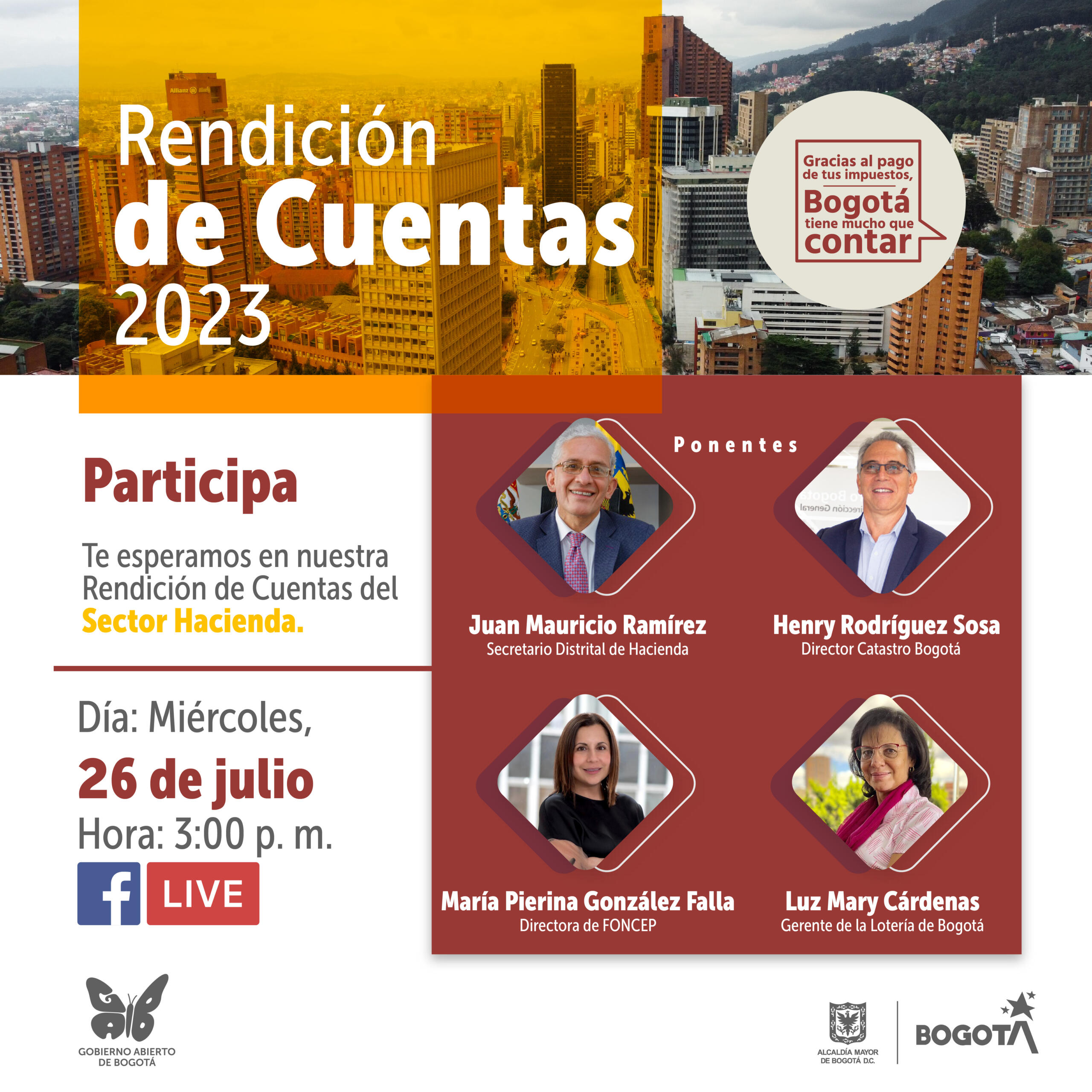 Rendición de cuentas semestre I 2023 Loteria de Bogota